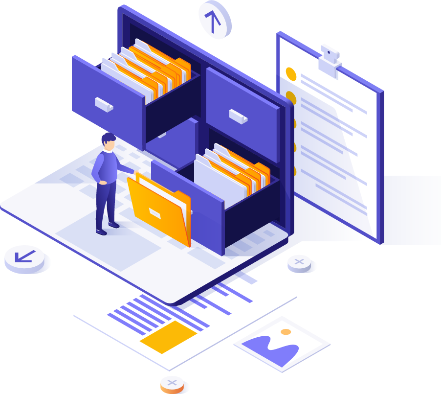 Ilustración de carpetas